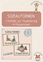 Vorschau - Poster - Giraffenklasse- Sozialformen - Deckblatt