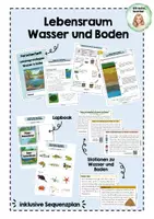 Vorschau - Stundenentwürfe - Wasser, Wasserkreislauf, Boden: Forscherheft & Lapbook - Deckblatt