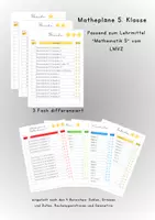 Vorschau - Anderer Materialtyp - Mathepläne 5.Klasse - ergänzend zum Lehrmittel "Mathematik" vom LMVZ - Deckblatt