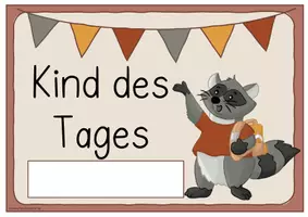 Vorschau - Merkblätter - Waschbärklasse- Kind des Tages (Schilder + Moderationsfächer) - Seite 2