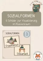 Vorschau - Poster - Faultierklasse- Sozialformen - Deckblatt