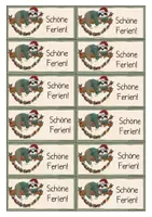 Vorschau - Mal- und Bastelvorlagen - Faultierklasse- Weihnachtskärtchen, Geschenkanhänger - Seite 2