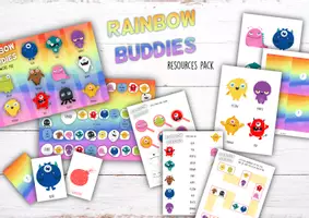 zapowiedź - RAINBOW BUDDIES RESOURCES PACK – ZESTAW MATERIAŁÓW DO DRUKU - obwoluta