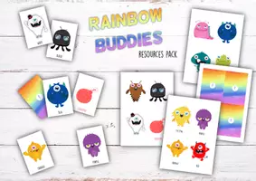 zapowiedź - RAINBOW BUDDIES RESOURCES PACK – ZESTAW MATERIAŁÓW DO DRUKU - strona 1