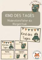 Vorschau - Merkblätter - Faultierklasse- Kind des Tages (Schilder + Moderationsfächer) - Deckblatt