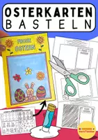 Vorschau - Mal- und Bastelvorlagen - Osterkarte basteln – Kreative DIY-Anleitung für Kinder (Klasse 1-5) - Deckblatt