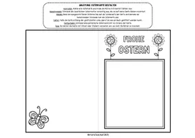 Vorschau - Mal- und Bastelvorlagen - Osterkarte basteln – Kreative DIY-Anleitung für Kinder (Klasse 1-5) - Seite 1