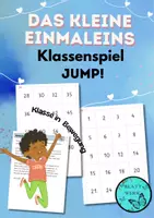 Vorschau - Spiele - Bewegungsspiel "Jump" zum kleinen Einmaleins, Spiel für die Klasse, Stuhlkreis, Übung, Wiederholung - Deckblatt