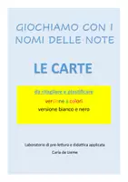 anteprima - Flashcard - Giochiamo con i nomi delle note - LE CARTE - Pagina di copertina
