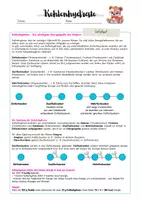 Vorschau - Arbeitsblätter - Nährstoffe: Kohlenhydrate - ARBEITSBLATT + Lösung - Seite 1