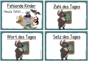 Vorschau - Merkblätter - Fledermausklasse- Kind des Tages (Schilder + Moderationsfächer) - Seite 2