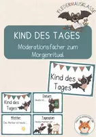Vorschau - Merkblätter - Fledermausklasse- Kind des Tages (Schilder + Moderationsfächer) - Deckblatt