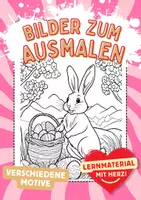 Vorschau - Arbeitsblätter - Ausmalbild Ostern Ostereier Osterhase Kunst Bilder ausmalen - Deckblatt
