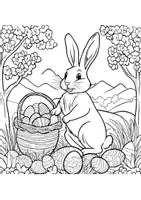 Vorschau - Arbeitsblätter - Ausmalbild Ostern Ostereier Osterhase Kunst Bilder ausmalen - Seite 2