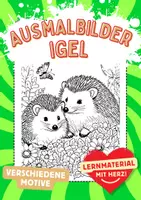 Vorschau - Arbeitsblätter - Ausmalbilder Igel - Deckblatt