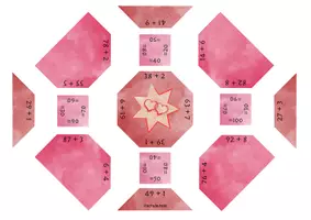 Vorschau - Spiele - Rechenpuzzle - ZR100 - verliebte Zahlen (Rechenstrategien) - Seite 1