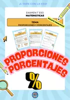 Vista previa - Unidades / Secuencias / Situaciones de Aprendizaje - Paquete de materiales 1 ESO MATE PORCENTAJES Y PROPORCIONES - Portada