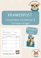 Vorschau - Arbeitsblätter - Erdmännchenklasse- Krankenpost - Deckblatt