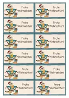 Vorschau - Mal- und Bastelvorlagen - Erdmännchenklasse- Weihnachtskärtchen, Geschenkanhänger - Seite 1