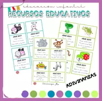 Vista previa - Juegos / Gamificación - Conciencia Fonológica: Adivinanzas de animales - Castellano - Portada