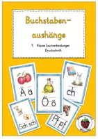 Vorschau - Merkblätter - Buchstabenaushänge Druckschrift Lautverbindungen Umlaute und Zwielaute - Deckblatt