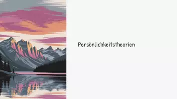 Vorschau - Fördermaterial/Inklusion - Präsentation: Persönlichkeitstheorien – Ansätze, Modelle und Entwicklungen als PDF und PowerPoint-Datei - Deckblatt