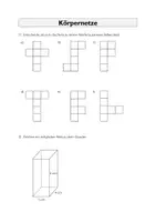 Vorschau - Arbeitsblätter - Geometrische Körper - Körpernetze - Klasse 6 - Seite 1