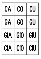 anteprima - Flashcard - FLASHCARD SUONI DURI E SUONI DOLCI - Pagina 1