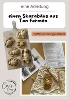 Vorschau - Mal- und Bastelvorlagen - Einen Skarabäus aus Ton gestalten - Deckblatt