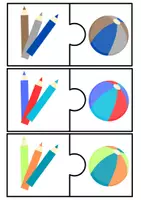Vorschau - Spiele - Puzzle zur visuellen Wahrnehmung: Buntstifte / Ball - Seite 3