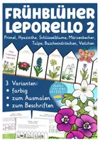 Vorschau - Stationenlernen - Frühblüher Bastelvorlage für den Sachunterricht Leporello 2 - Deckblatt