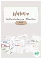 Vorschau - Arbeitsblätter - Wortarten - Arbeitsblätter und Regelblatt - Deckblatt