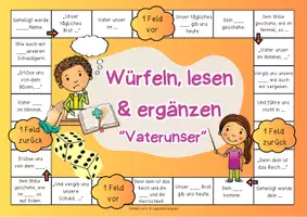 Vorschau - Spiele - Religion - Brettspiel "Vaterunser" | Vaterunser Grundschule | Religion Klasse 2, 3 & 4 | Vater unser spielerisch üben | Brettspiel Religion - Seite 3