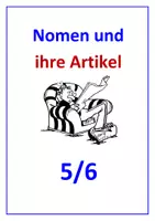 Vorschau - Arbeitsblätter - Nomen und ihre Artikel (Übungstext) - Deckblatt