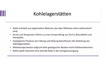 Vorschau - Präsentationen/Tafelbilder - Kohle, Erze & Erdöl in der Geographie - Präsentation - Seite 1