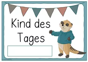 Vorschau - Merkblätter - Erdmännchenklasse- Kind des Tages (Schilder + Moderationsfächer) - Seite 2