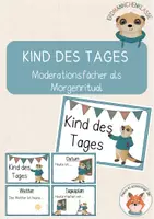 Vorschau - Merkblätter - Erdmännchenklasse- Kind des Tages (Schilder + Moderationsfächer) - Deckblatt