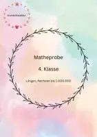 Vorschau - Test - Matheprobe 4. Klasse - Deckblatt