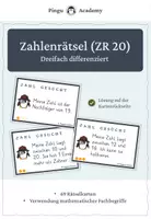 Vorschau - Stationenlernen - Zahlenrätsel im Zahlenraum 20 - Deckblatt