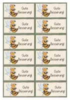 Vorschau - Mal- und Bastelvorlagen - Bienenklasse- Gute Besserung Kärtchen - Seite 1