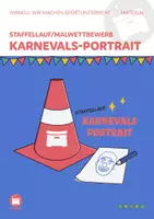 Vorschau - Spiele - 🎭 Karnevals-Zeichenlauf - Staffelspiel-Sportunterricht - Deckblatt