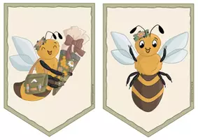 Vorschau - Poster - Bienenklasse- Wimpelkette "Herzlich Willkommen" - Seite 1