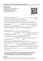 Vorschau - Arbeitsblätter - Arbeitsblätter zum Thema "Wolfgang Amadeus Mozart" (Lückentext, Hörverstehen) + Lösung & MP3 + Mindmap + Infografik - Deckblatt