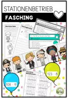 Vorschau - Arbeitsblätter - Fasching - Stationenbetrieb - Lernwerkstatt - 3. Klasse - Deckblatt