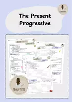 Vorschau - Arbeitsblätter - The Present Progressive - Deckblatt