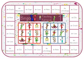 Vorschau - Stationenlernen - Brettspiel Bingo FASCHING | KARNEVAL - Seite 2
