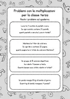 anteprima - Esercizi - Problemi con le moltiplicazioni classe terza - Pagina 2