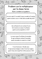 anteprima - Esercizi - Problemi con le moltiplicazioni classe terza - Pagina 3