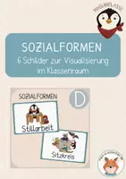 Vorschau - Poster - Pinguinklasse- Sozialformen - Deckblatt