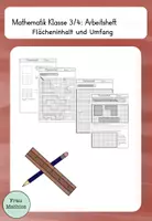 Vorschau - Unterrichtsreihen - Arbeitsheft Flächen und Umfang Klasse 3/4 - Deckblatt